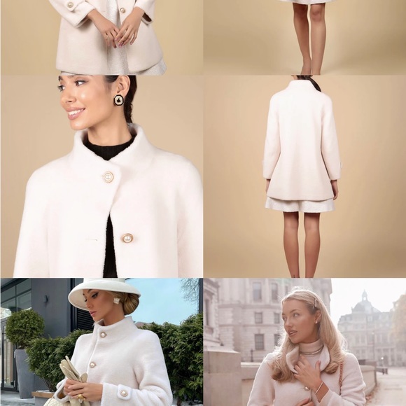 Santinni ‘All About Eve 100% Wool Coat’ in Cammello - Picture 8 of 10